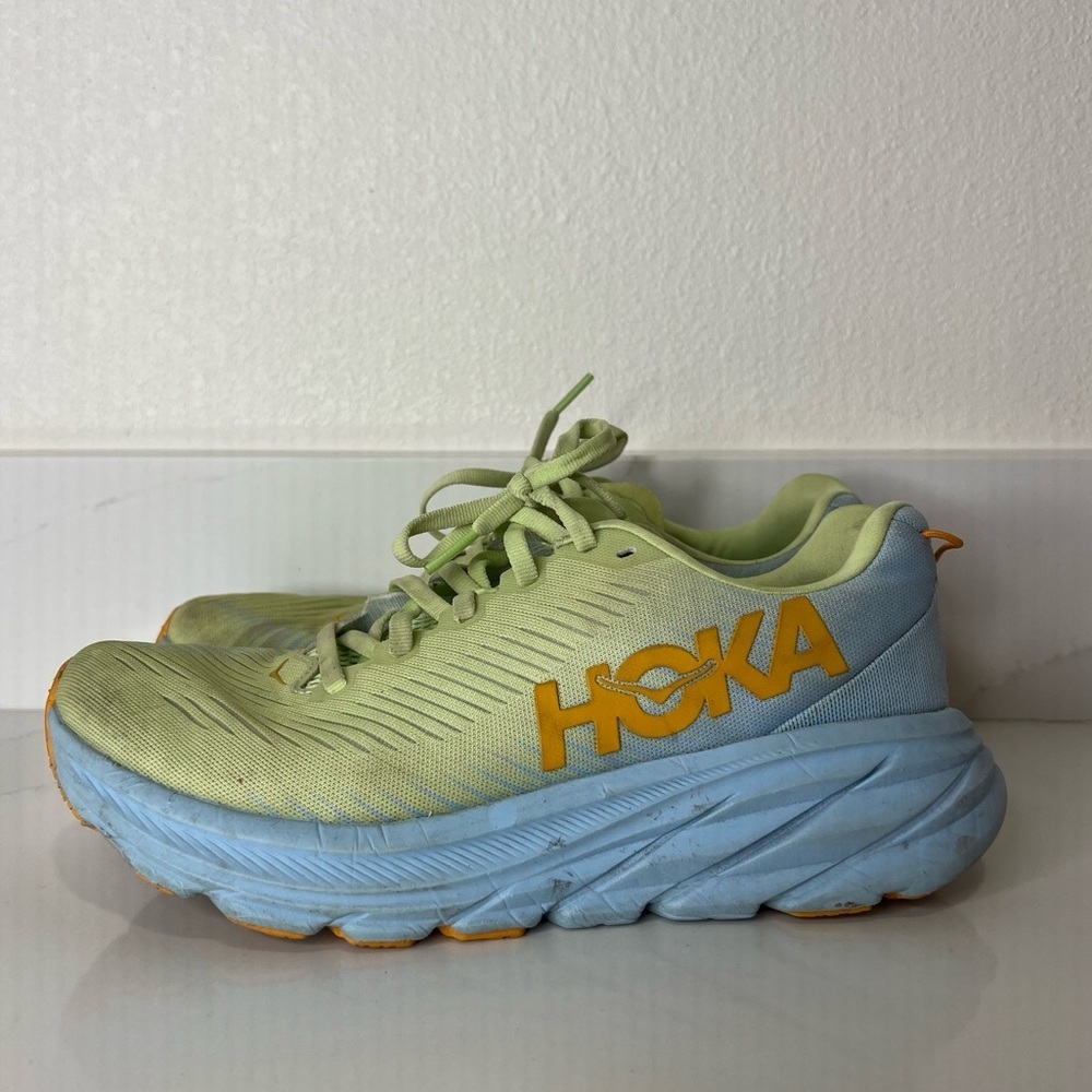 Hoka One One Womens Rincon 3 Running Shoes Lightweight Green Blue Size 6.5